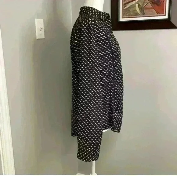 Ann Taylor Long Sleeve Mixed Media Top Size small - Picture 4 of 6